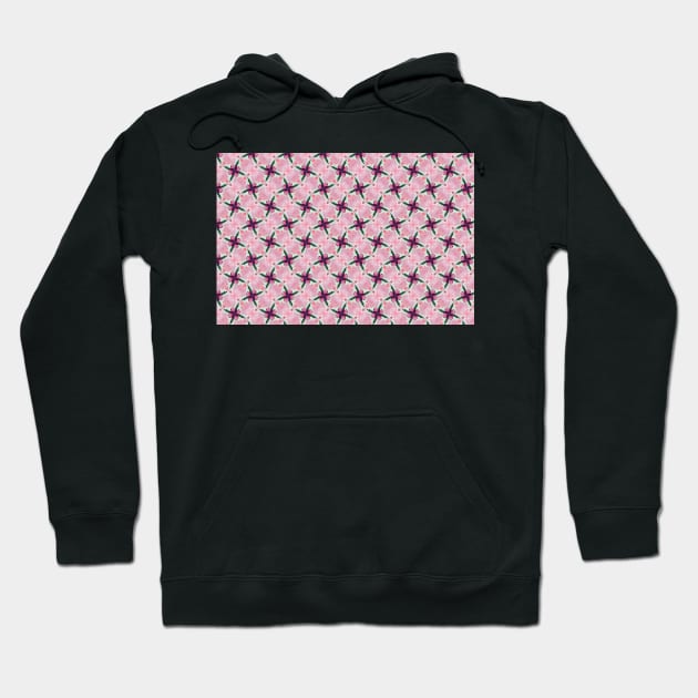 Pink Swirls Pattern Mix and Match Hoodie by GinetteArt